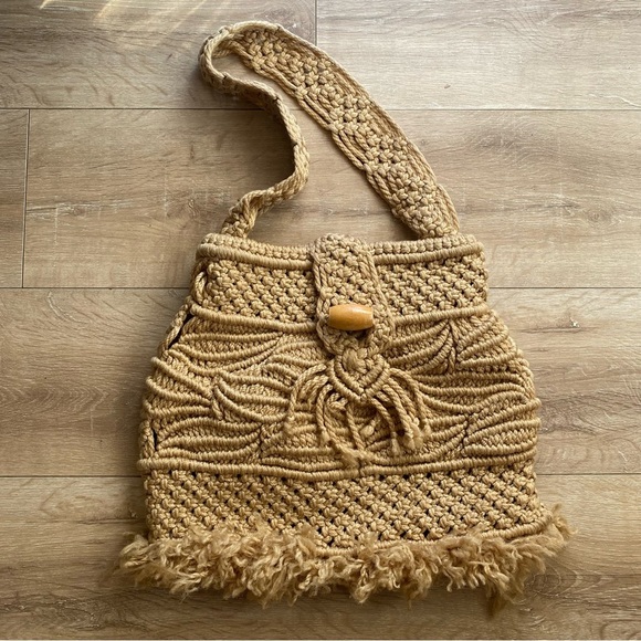 Vintage macrame purse handmade - Picture 1 of 4
